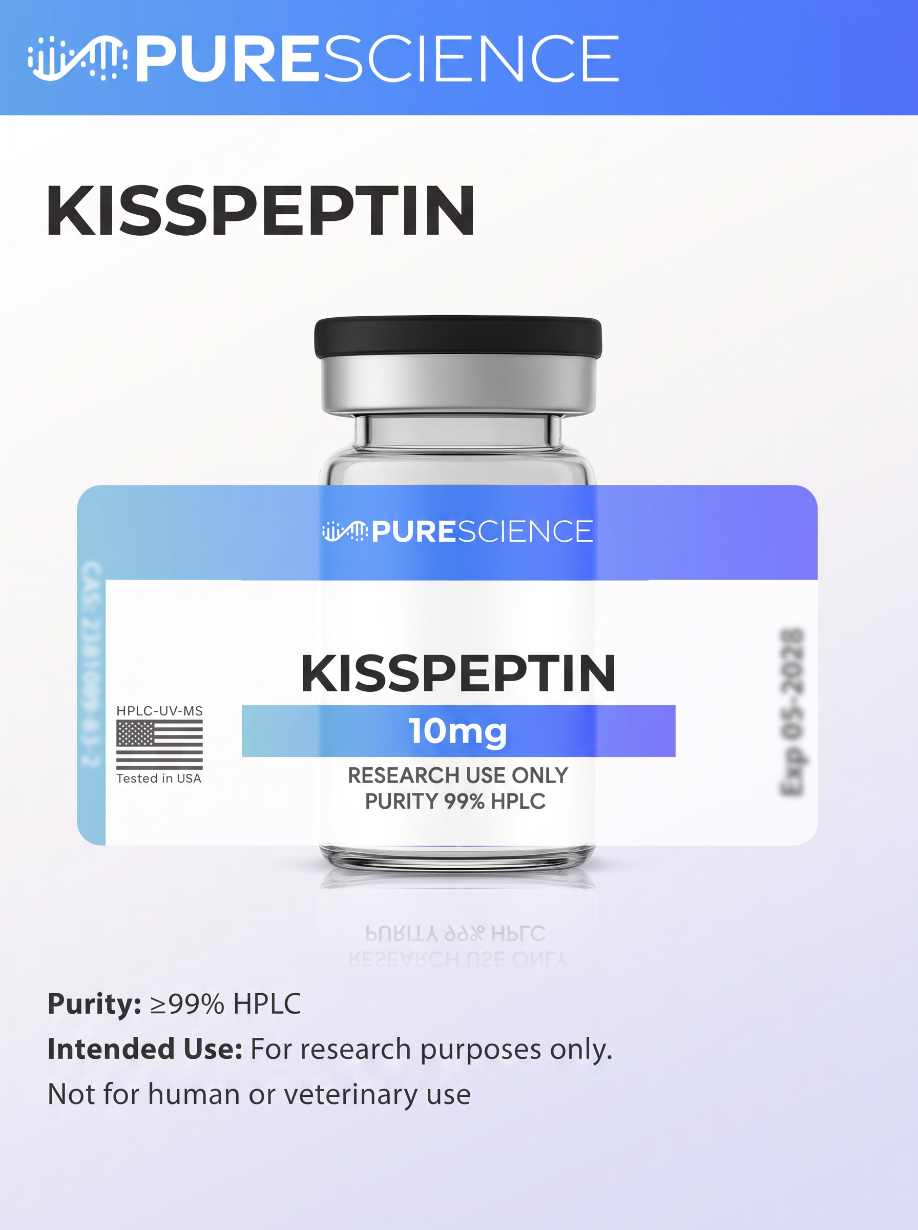 Kisspeptin research vial, research use only