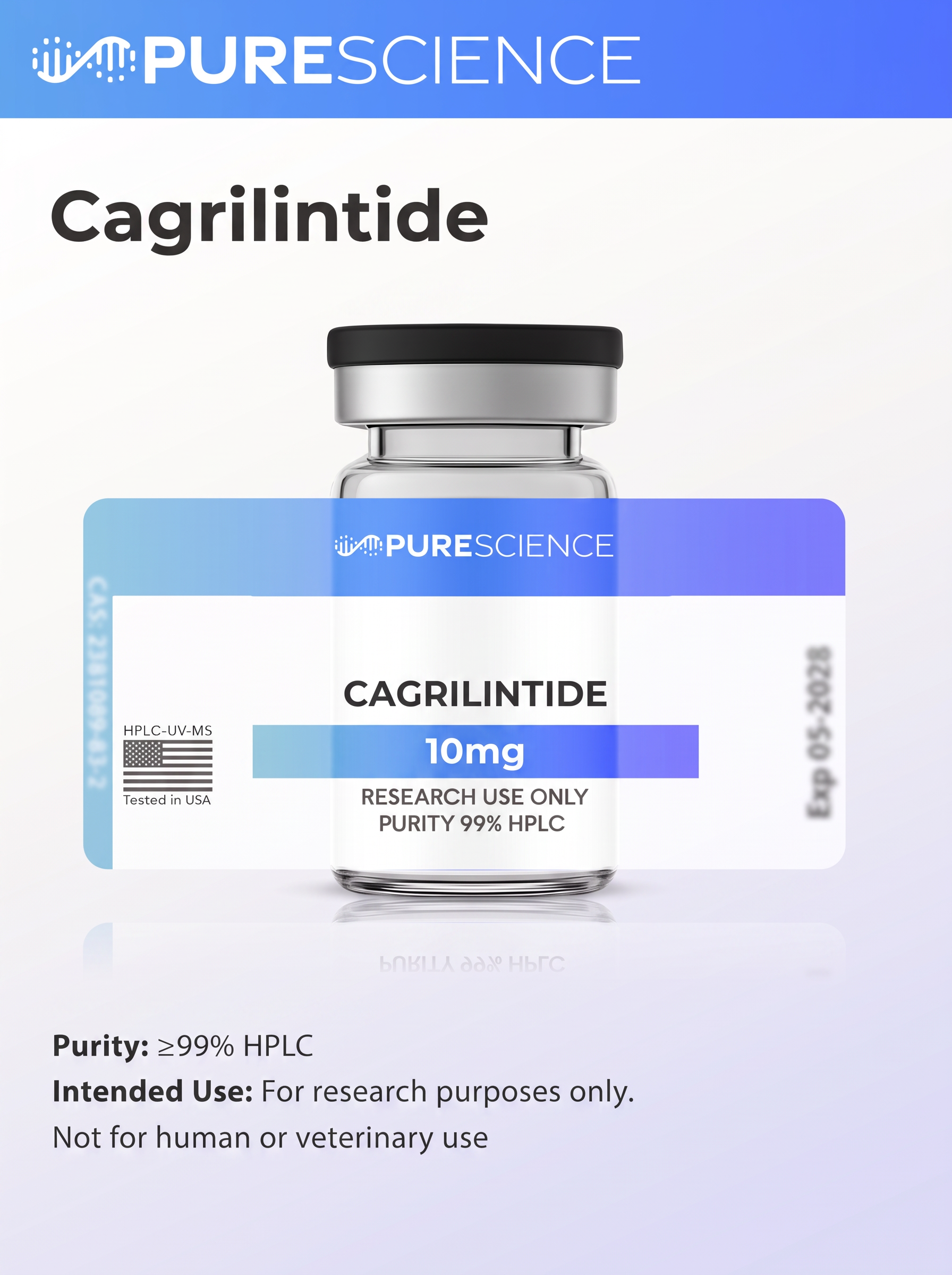 Cagrilintide research vial, research use only