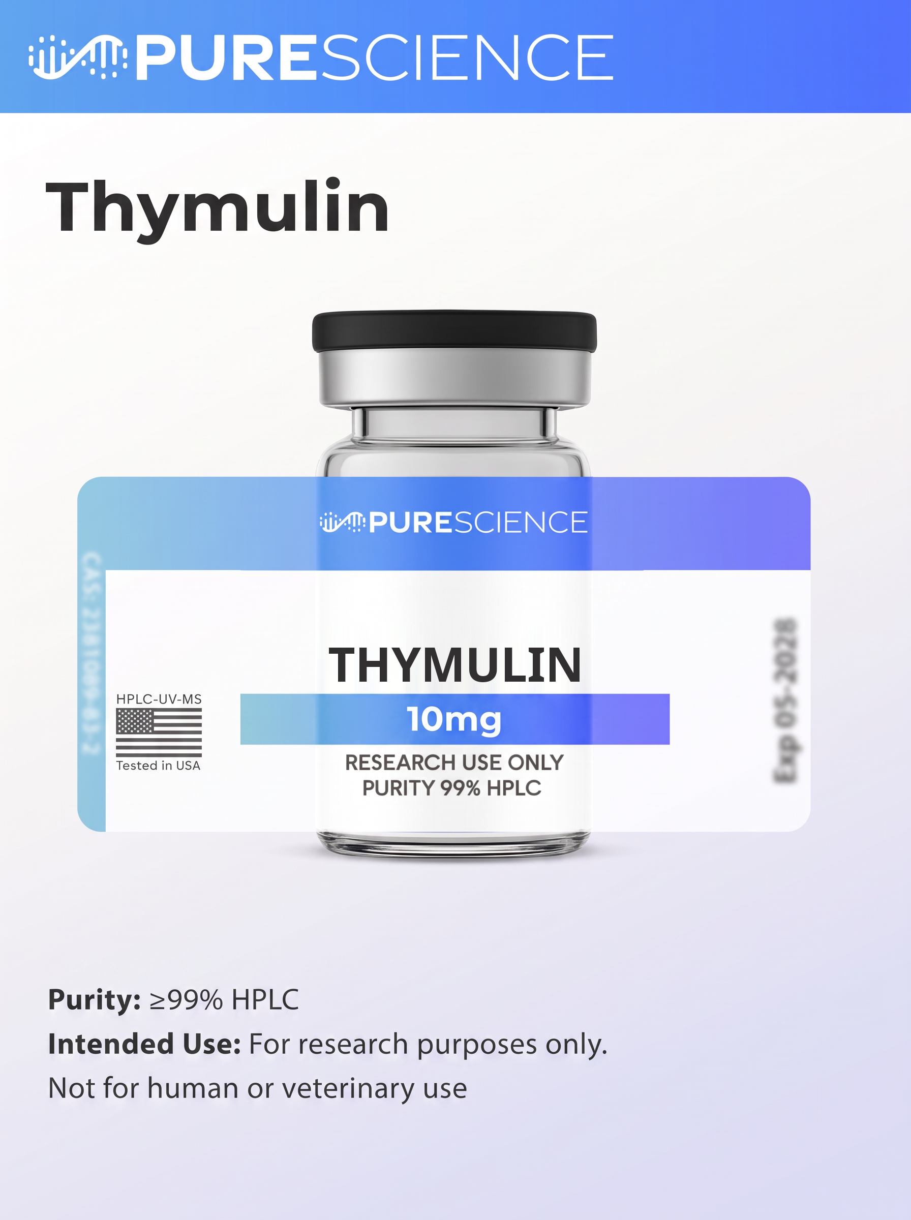 Thymulin research vial, research use only