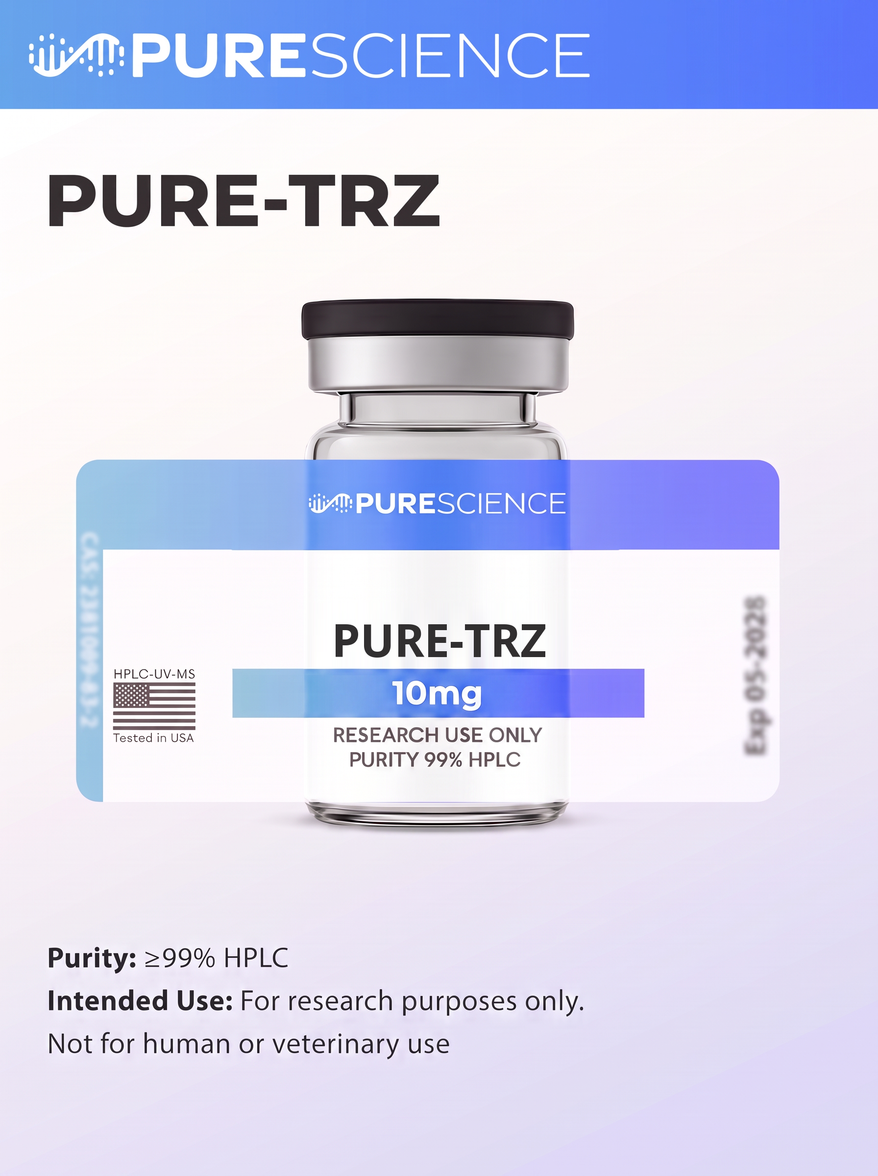 PURE-TRZ research vial, research use only