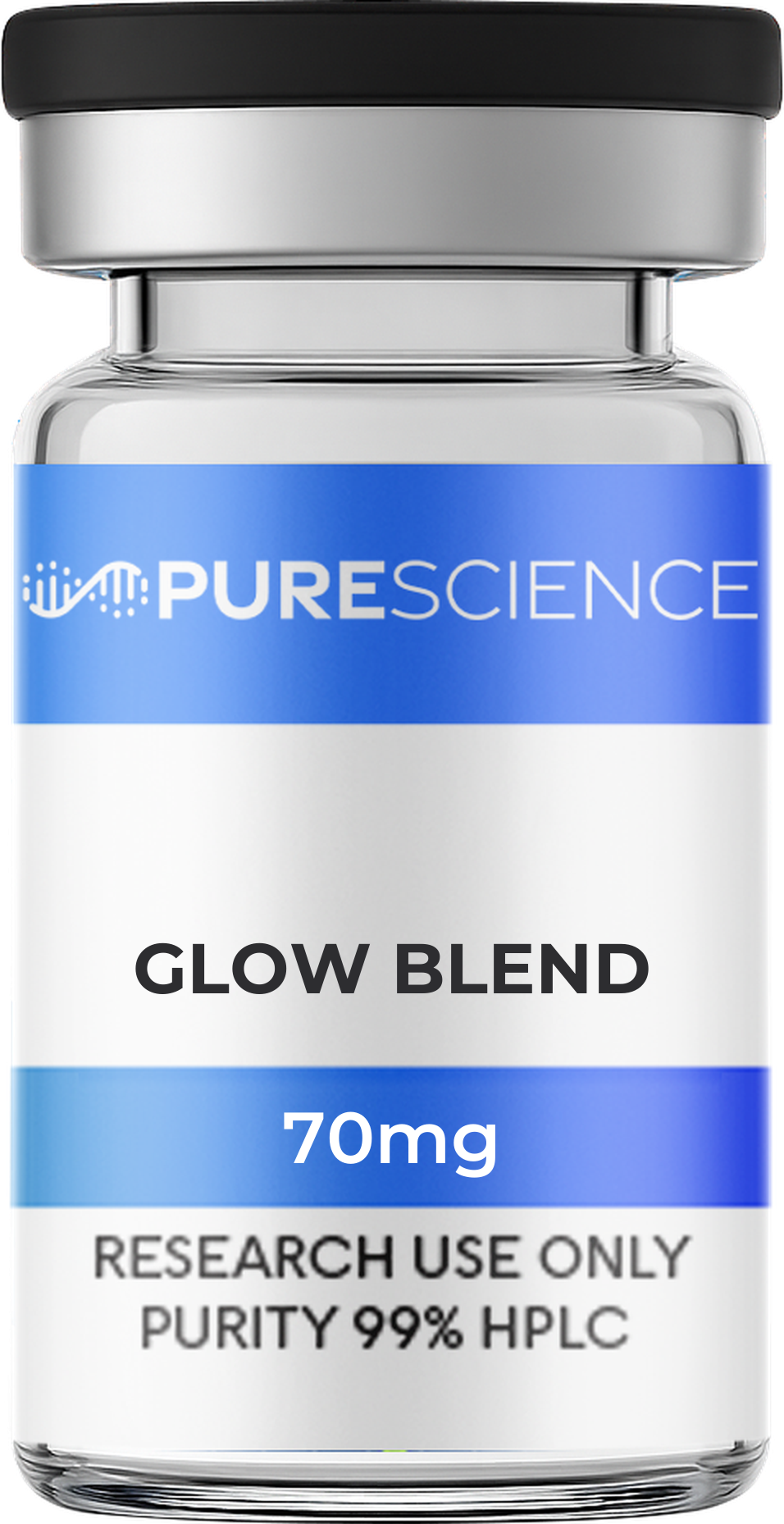 Glow Blend labeled research vial